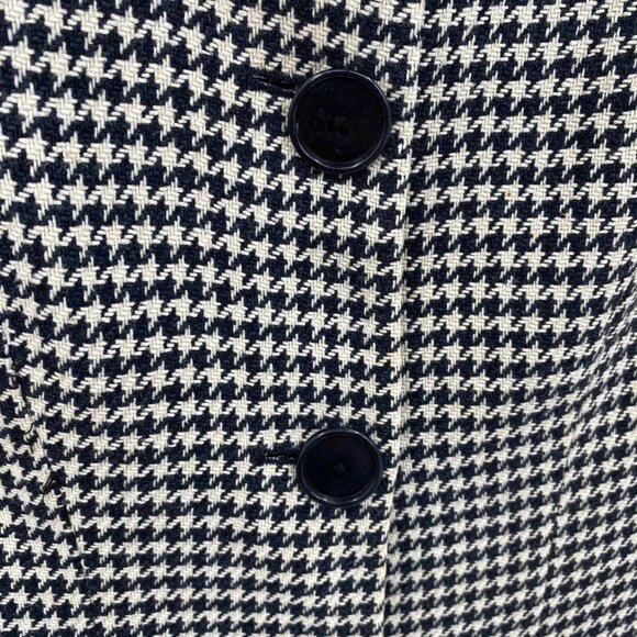 Vintage‎ Ralph Lauren Purple Label Jacket Womens 6 Black White Houndstooth Wool - Picture 6 of 9